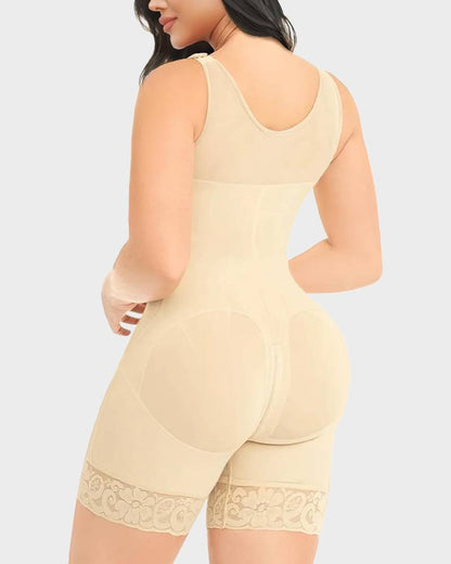 Post-Surgical Ultra-Compression Shapewear – Abdominal Control and Glute Enhancement with Crotch Zipper Closure