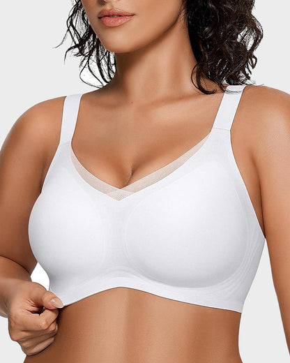 Women’s Wireless Bralette with V-Mesh, Comfortable and Supportive