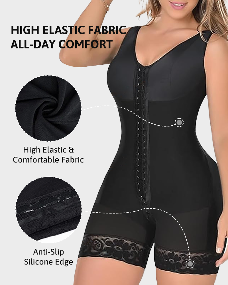 Post-Surgical Ultra-Compression Shapewear – Abdominal Control and Glute Enhancement with Crotch Zipper Closure