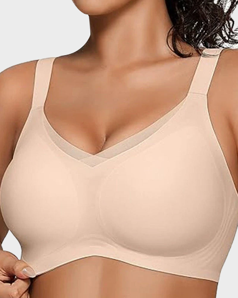 Women’s Wireless Bralette with V-Mesh, Comfortable and Supportive