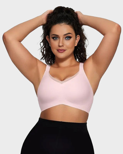 Women’s Wireless Bralette with V-Mesh, Comfortable and Supportive