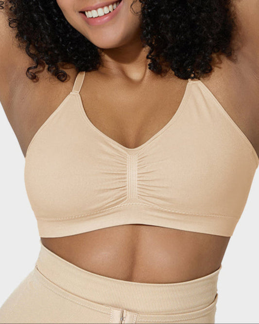 Women’s Full-Coverage Bra, Unpadded, Wireless, with Shaping Effect