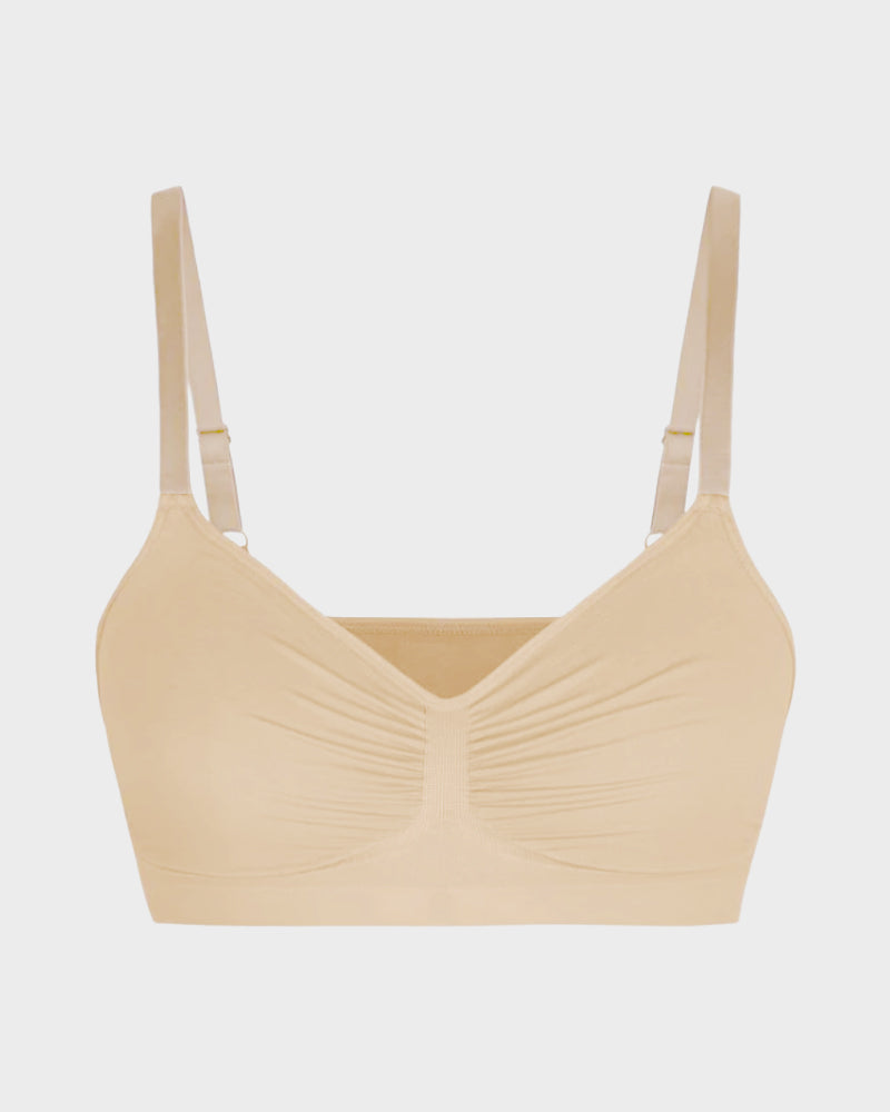 Women’s Full-Coverage Bra, Unpadded, Wireless, with Shaping Effect