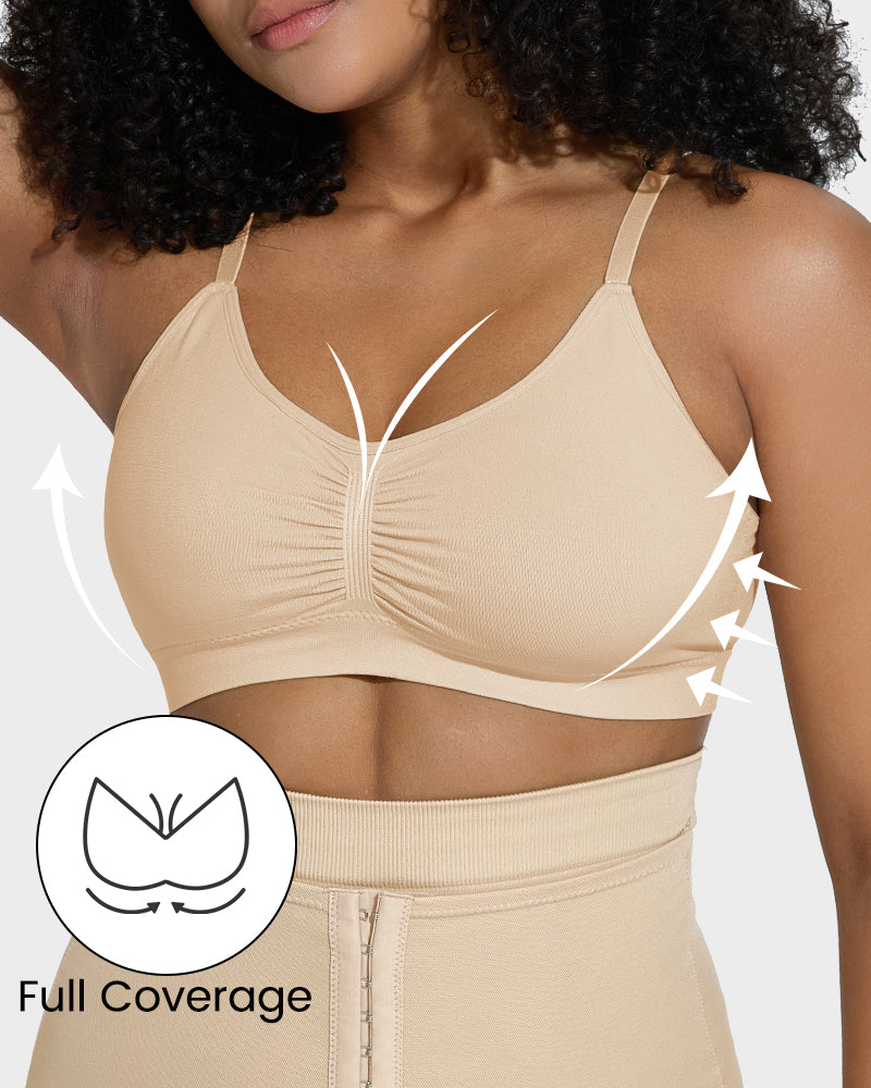 Women’s Full-Coverage Bra, Unpadded, Wireless, with Shaping Effect