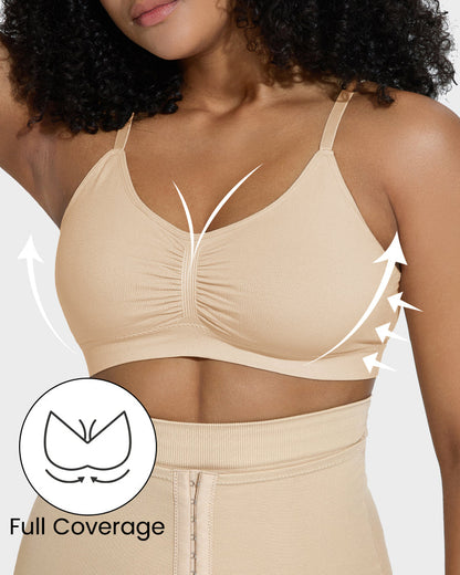 Women’s Full-Coverage Bra, Unpadded, Wireless, with Shaping Effect