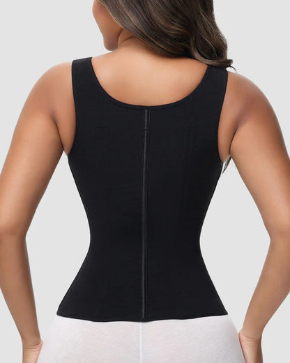 Waist Shapewear with Double-Layer Abdominal Control and Built-In Bra